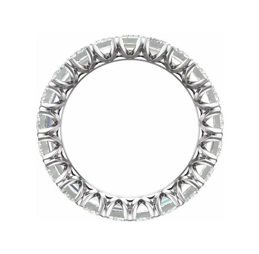 5 1/3 CTW Emerald Cut Diamond Eternity Band 14K
