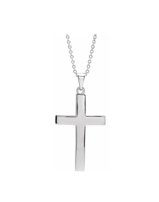 Plain Cross 18" Necklace