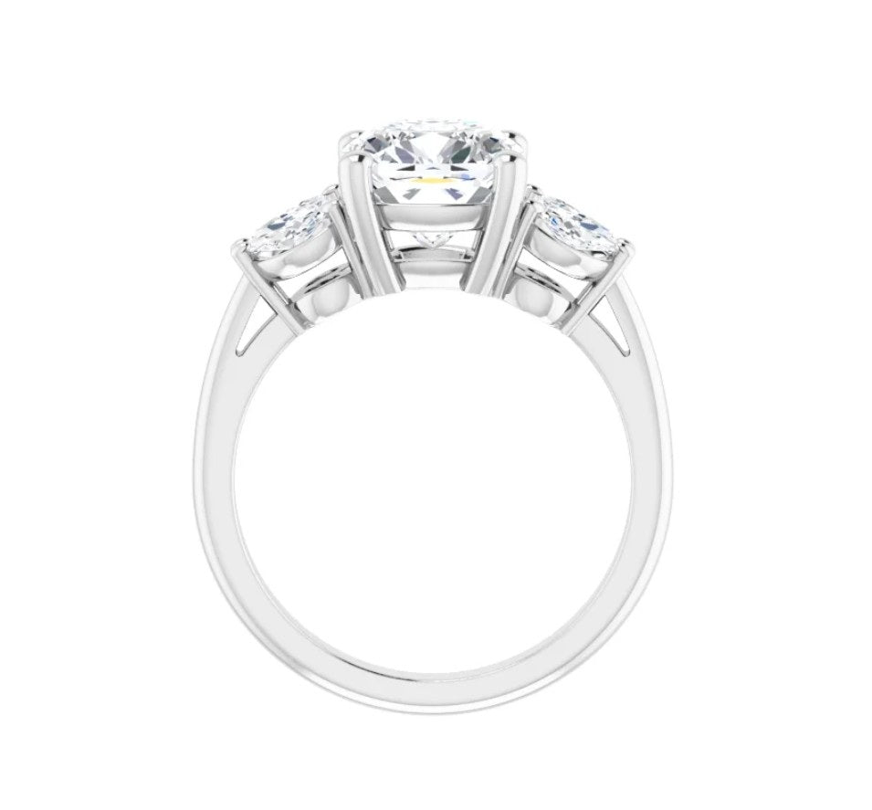 3 3/8 CTW Cushion Engagement Ring