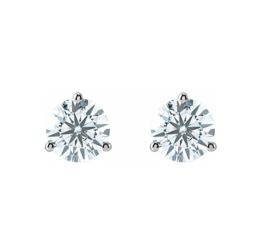 3 CTW Diamond Martini Style Stud Earrings