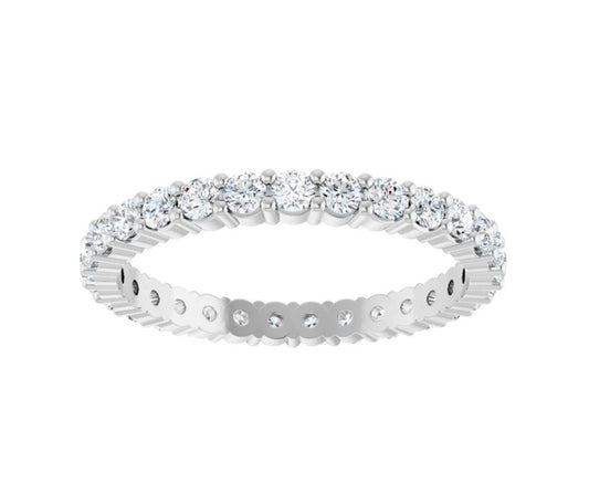 2 mm Round Eternity Band 14K