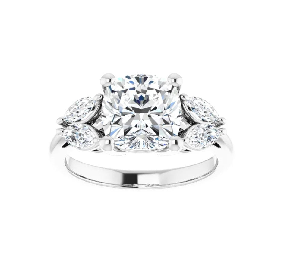 3 3/8 CTW Cushion Engagement Ring