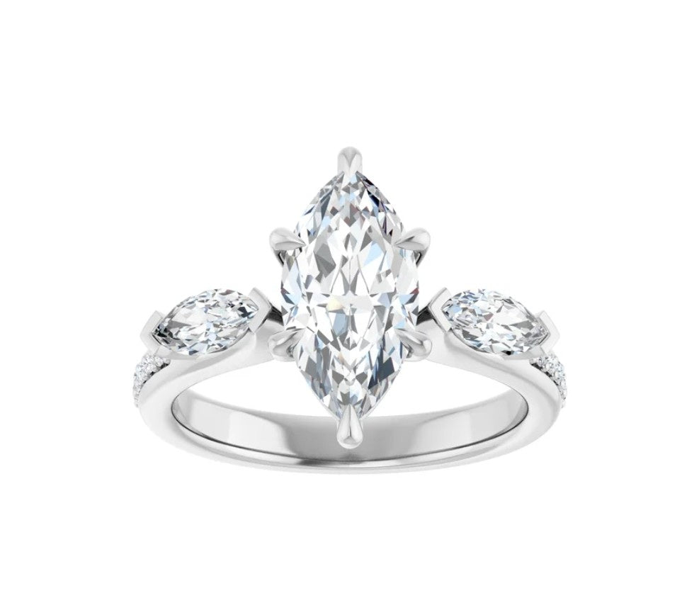 2 CTW Marquise Diamond Engagement Ring