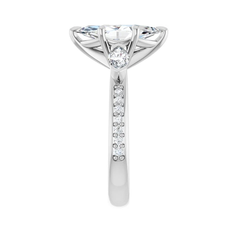 2 CTW Marquise Diamond Engagement Ring