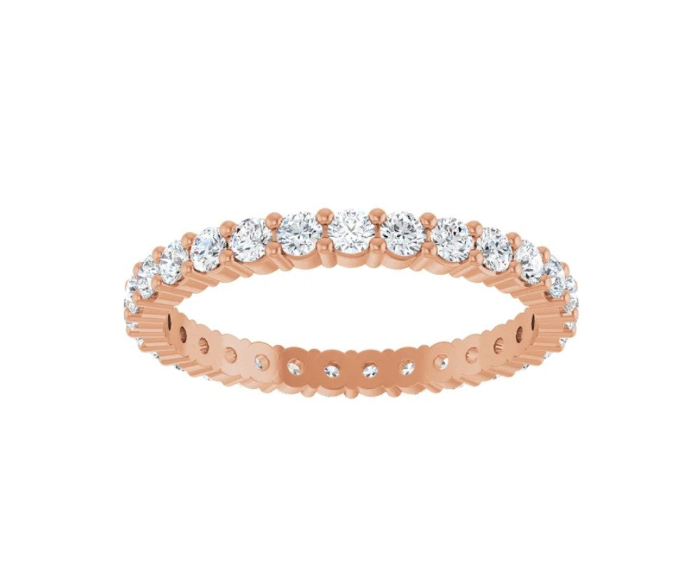 2 mm Round Eternity Band 14K
