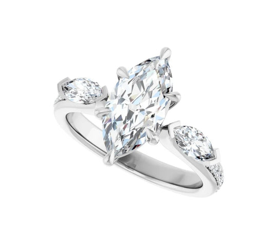 2 CTW Marquise Diamond Engagement Ring