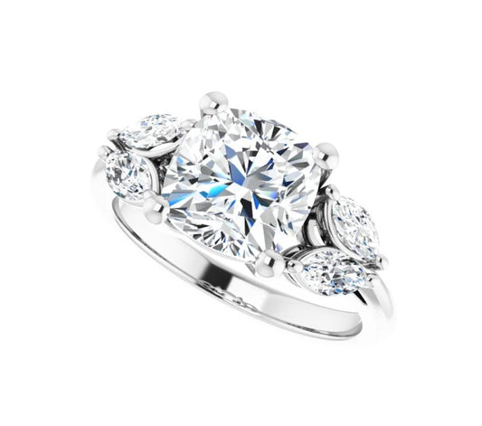 3 3/8 CTW Cushion Engagement Ring