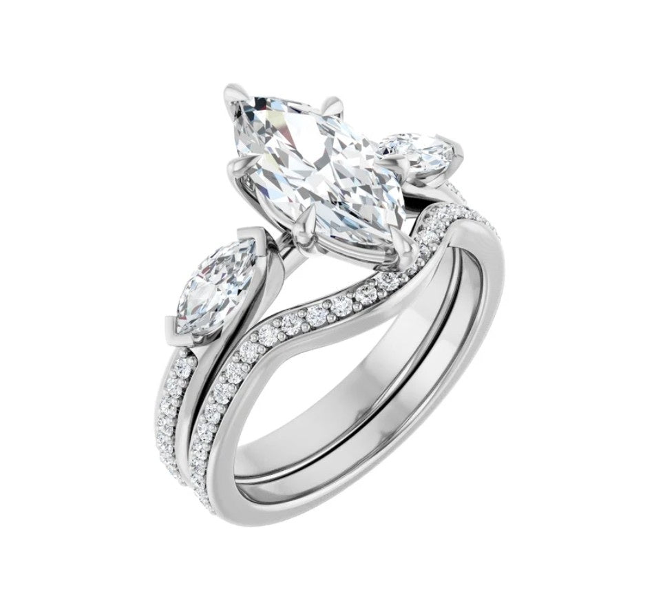 2 CTW Marquise Diamond Engagement Ring