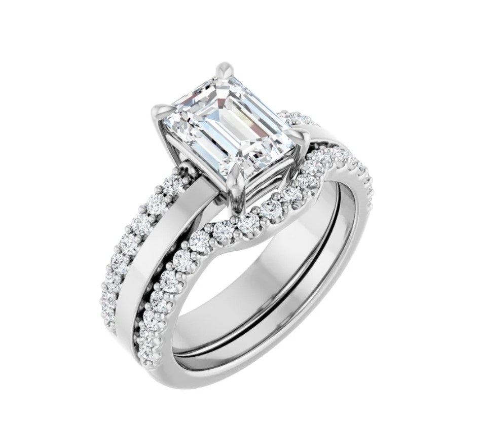 2 CTW Emerald Cut Diamond Engagement