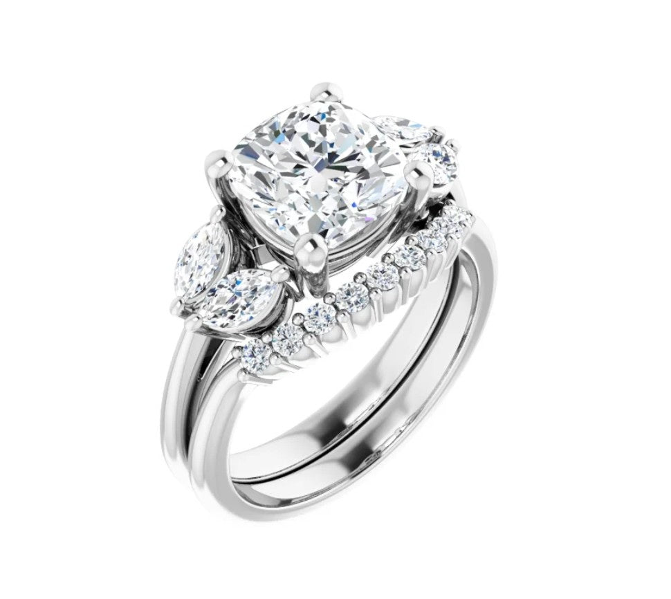 3 3/8 CTW Cushion Engagement Ring