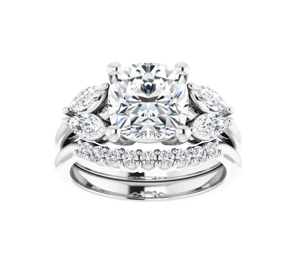 3 3/8 CTW Cushion Engagement Ring