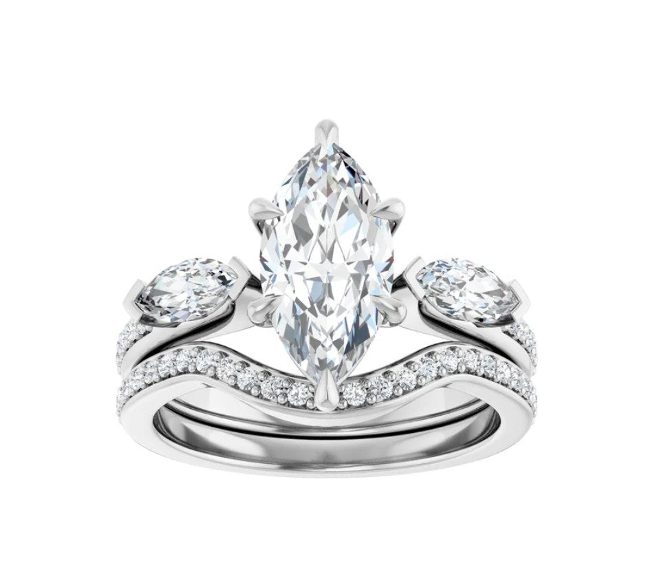 2 CTW Marquise Diamond Engagement Ring