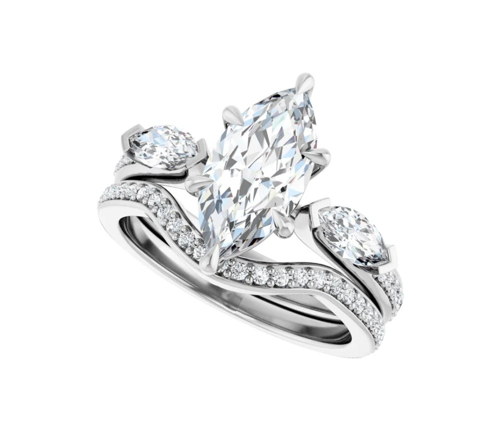 2 CTW Marquise Diamond Engagement Ring