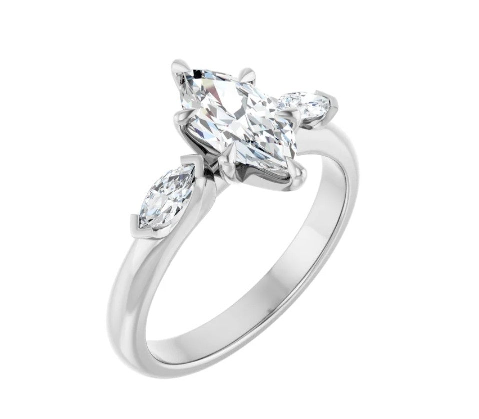 2 CTW Marquise Diamond Engagement Ring