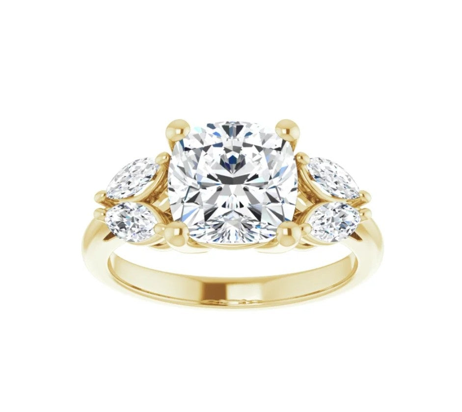 3 3/8 CTW Cushion Engagement Ring
