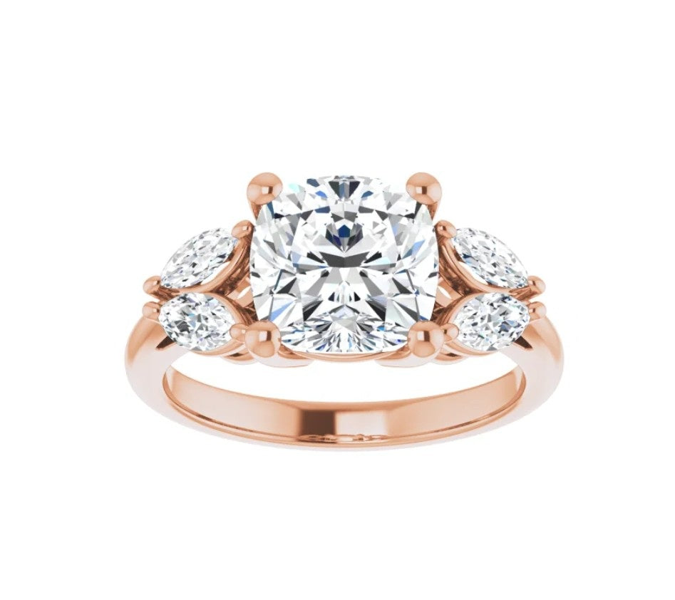 3 3/8 CTW Cushion Engagement Ring