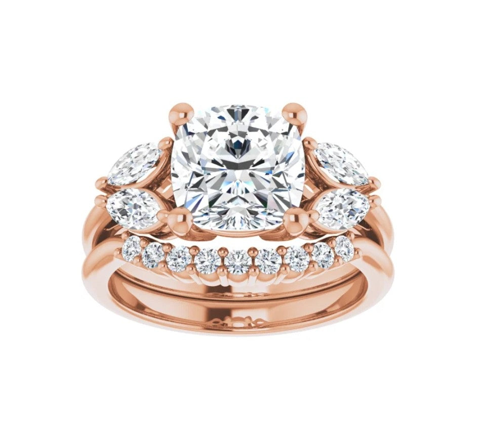 3 3/8 CTW Cushion Engagement Ring