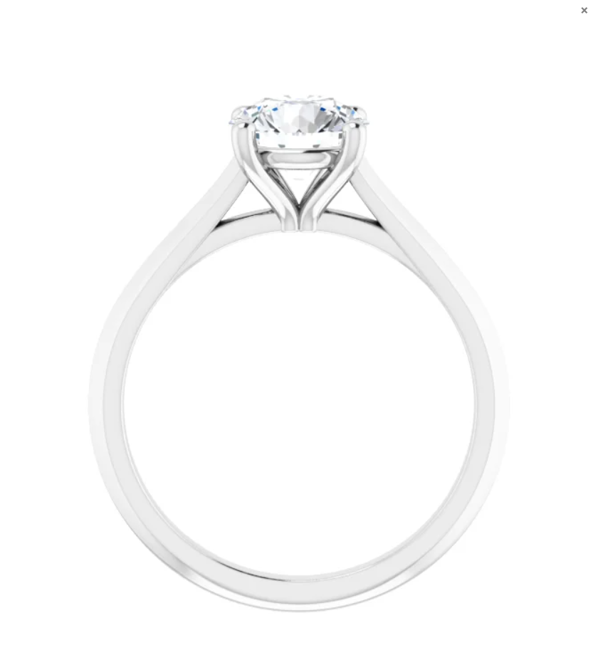 1.25CT Round Solitaire Engagement Ring 14K White