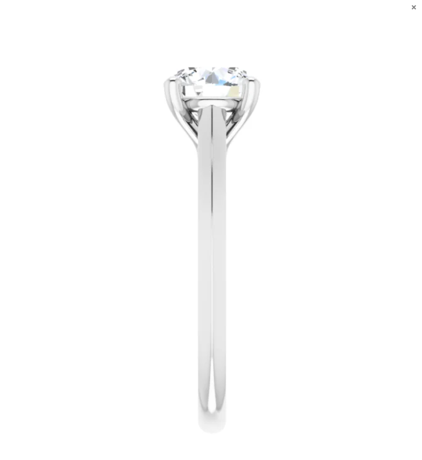 1.25CT Round Solitaire Engagement Ring 14K White