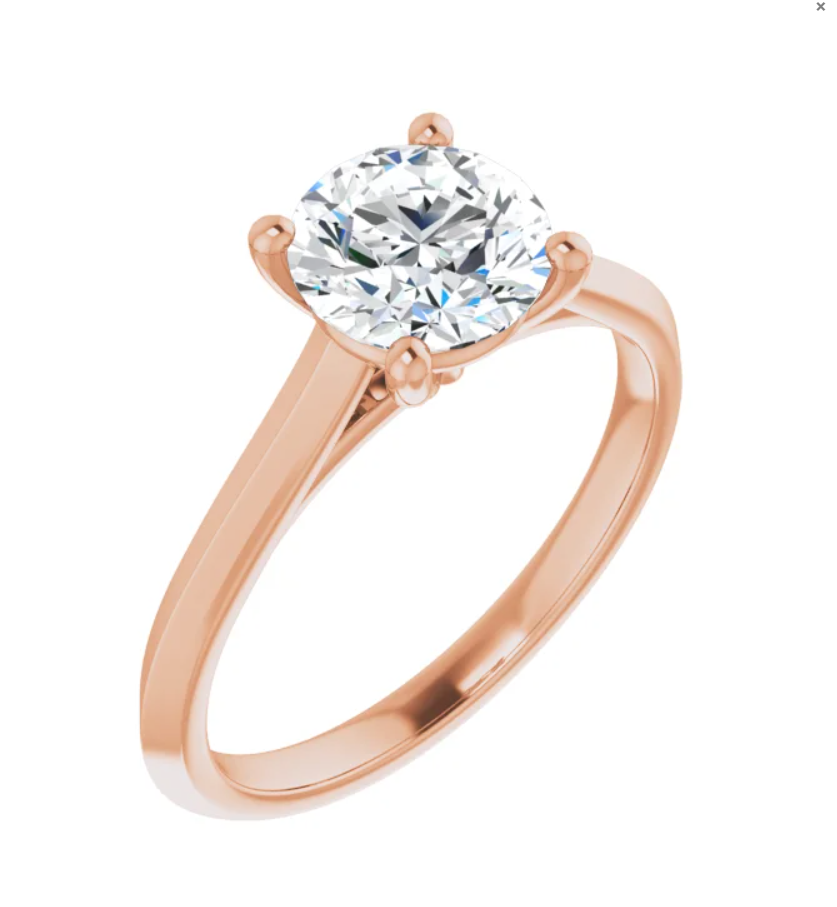 1.25CT Round Solitaire Engagement Ring 14K White