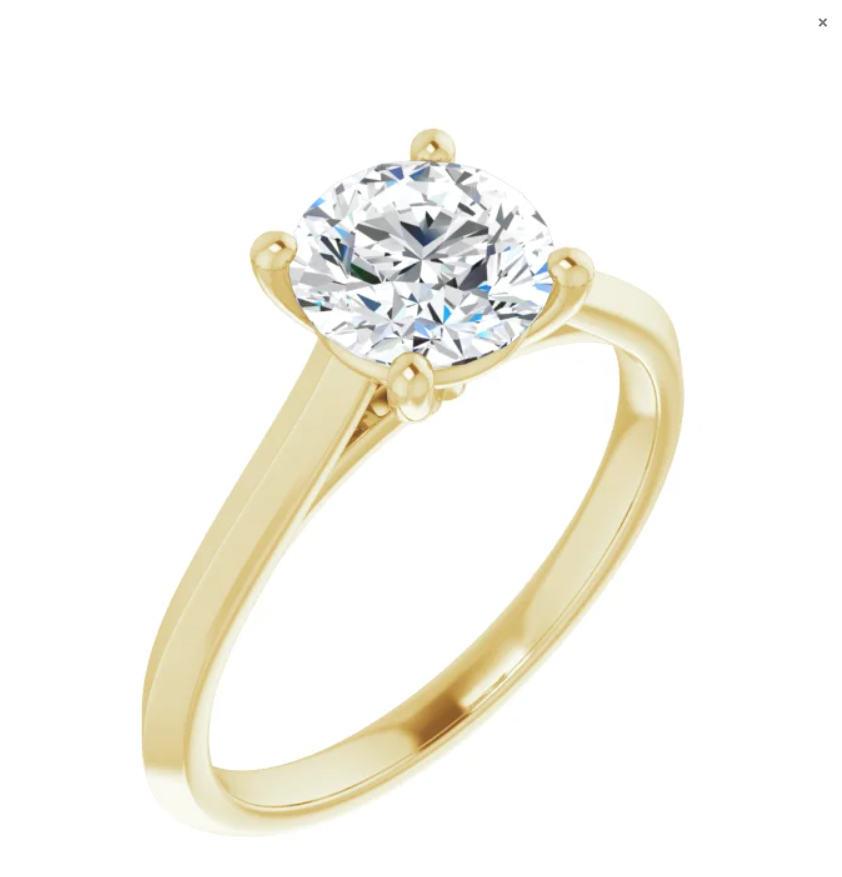 1.25CT Round Solitaire Engagement Ring 14K White