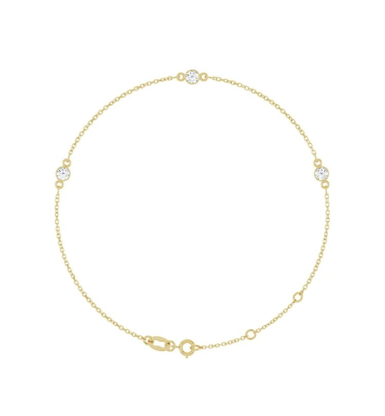 Diamond 6 1/2-7 1/2" Bracelet 14K