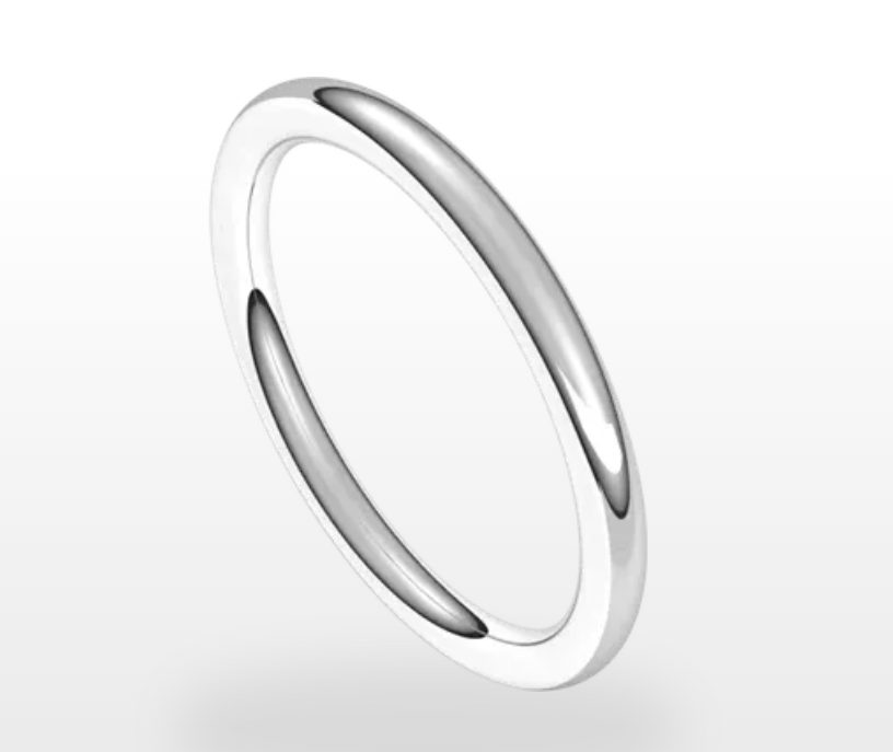 Comfort Fit Standard Weight Full Round Band 14K