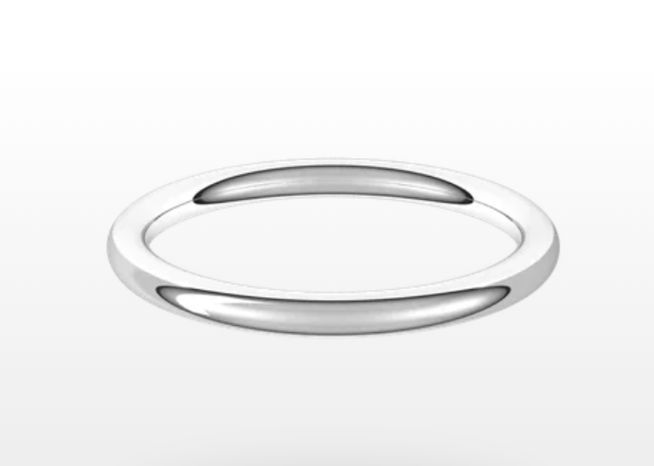 Comfort Fit Standard Weight Full Round Band 14K