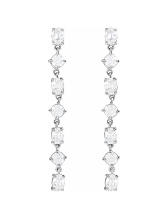 1 1/5 CTW Diamond Dangle Earrings 14K