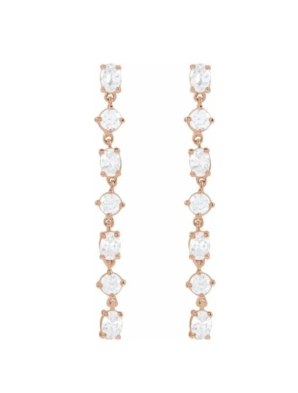 1 1/5 CTW Diamond Dangle Earrings 14K