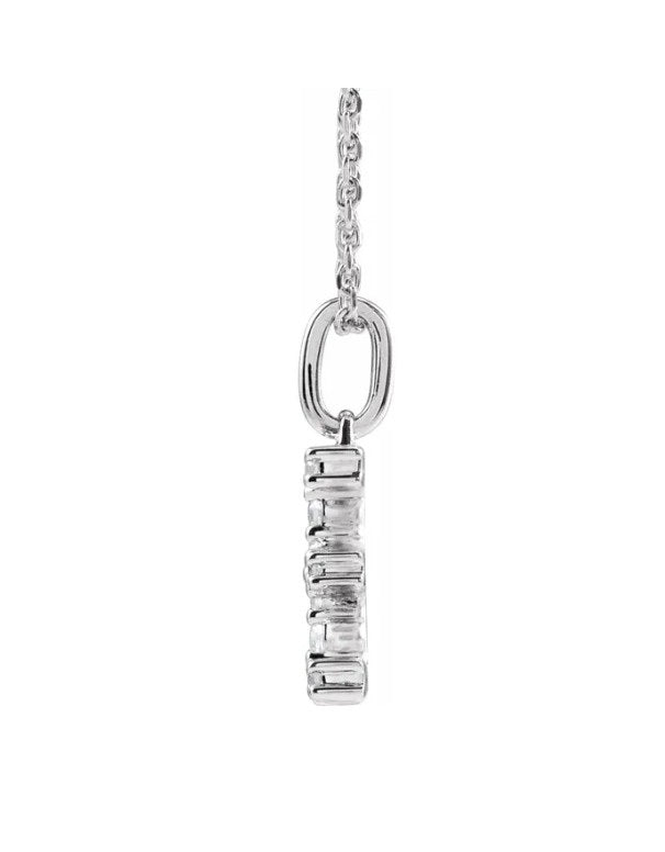 Diamond Initial Necklace 16-18" 14K