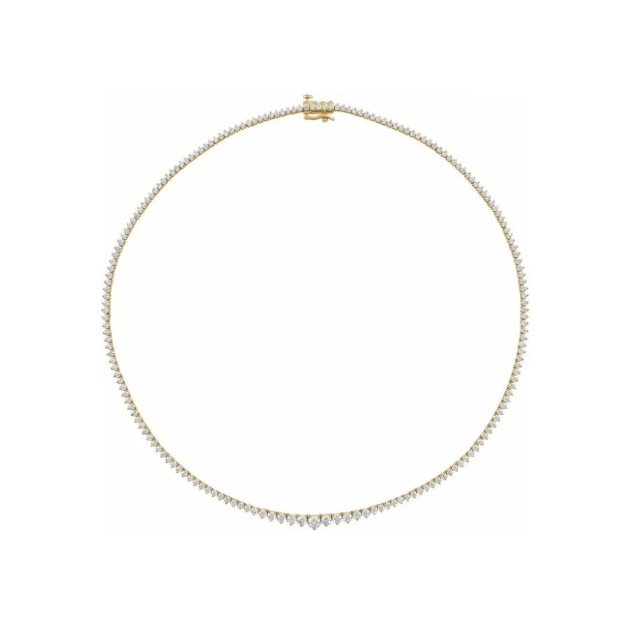 6 5/8 CTW Lab-Grown Diamond 16 1/2" Line Necklace 14K