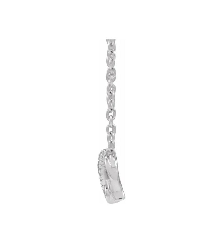 3/4 CTW Natural Diamond Infinity-Inspired Mom 18" Necklace 14K