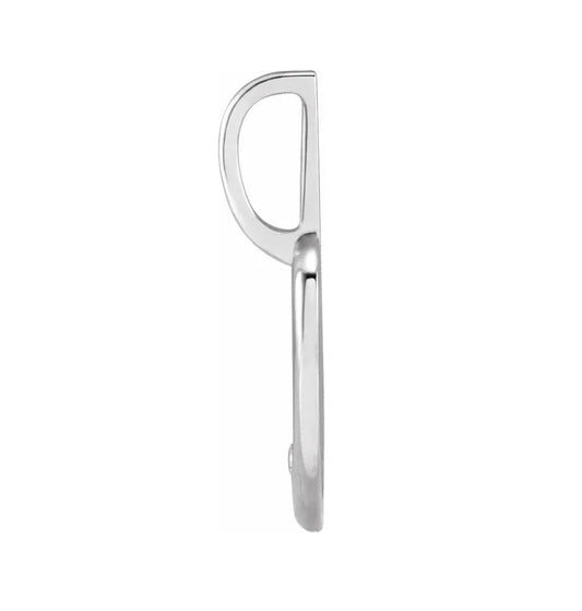 .02 CT Natural Diamond Engraved MOM Heart Charm/Pendant