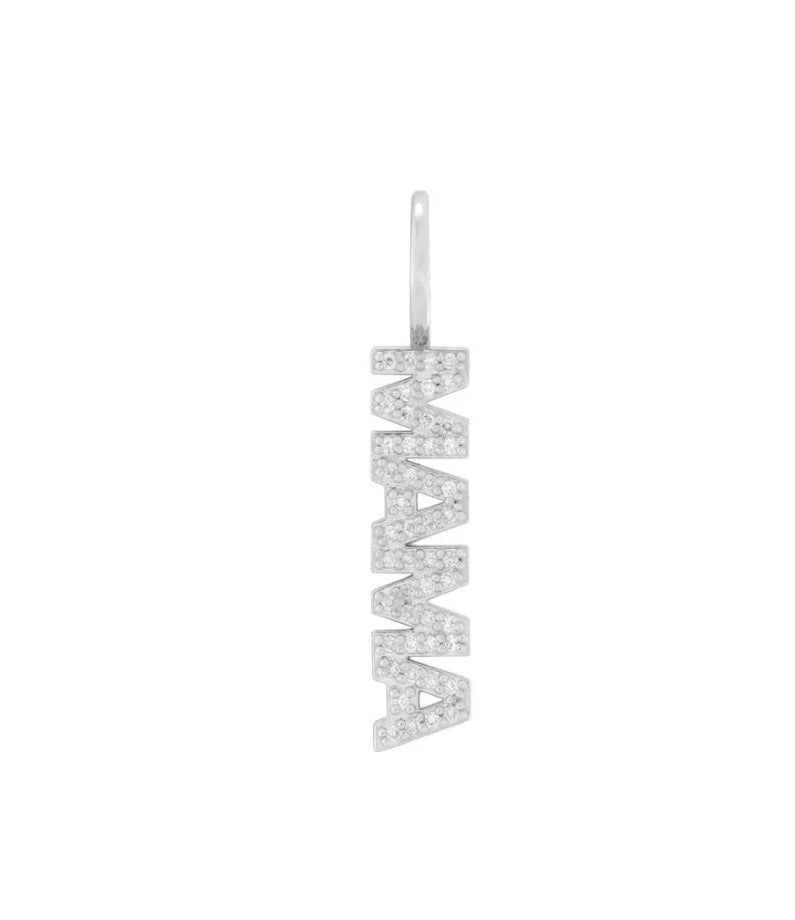 1/10 CTW Natural Diamond Mama Charm/Pendant