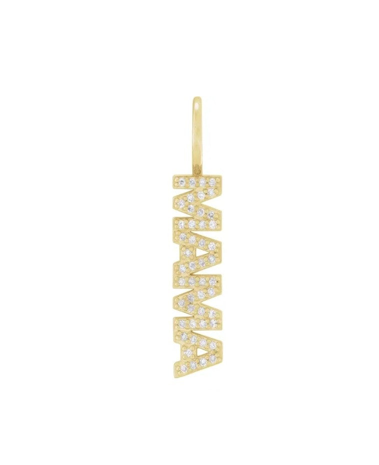 1/10 CTW Natural Diamond Mama Charm/Pendant