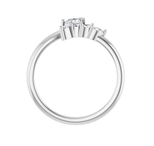 1/3 CTW Natural Diamond Bypass Ring 14K