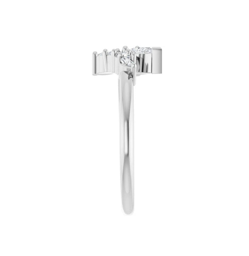 1/3 CTW Natural Diamond Bypass Ring 14K