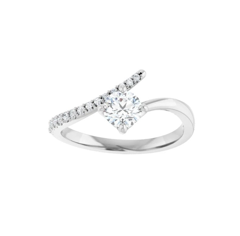 1/2 CTW Natural Diamond Bypass Ring 14K