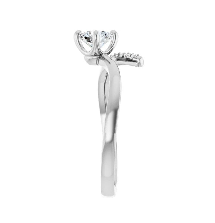 1/2 CTW Natural Diamond Bypass Ring 14K