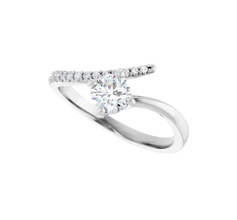 1/2 CTW Natural Diamond Bypass Ring 14K