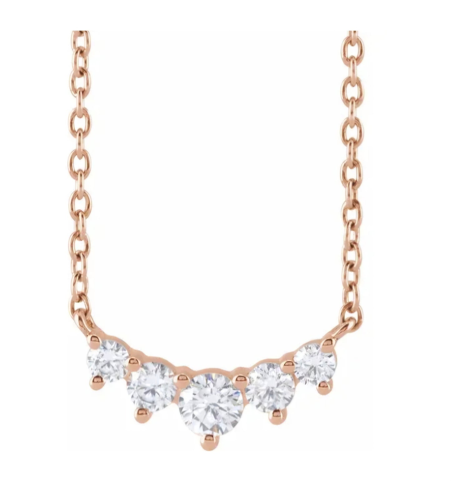 1/3 CTW Lab-Grown Diamond Graduated 18" Necklace 14K