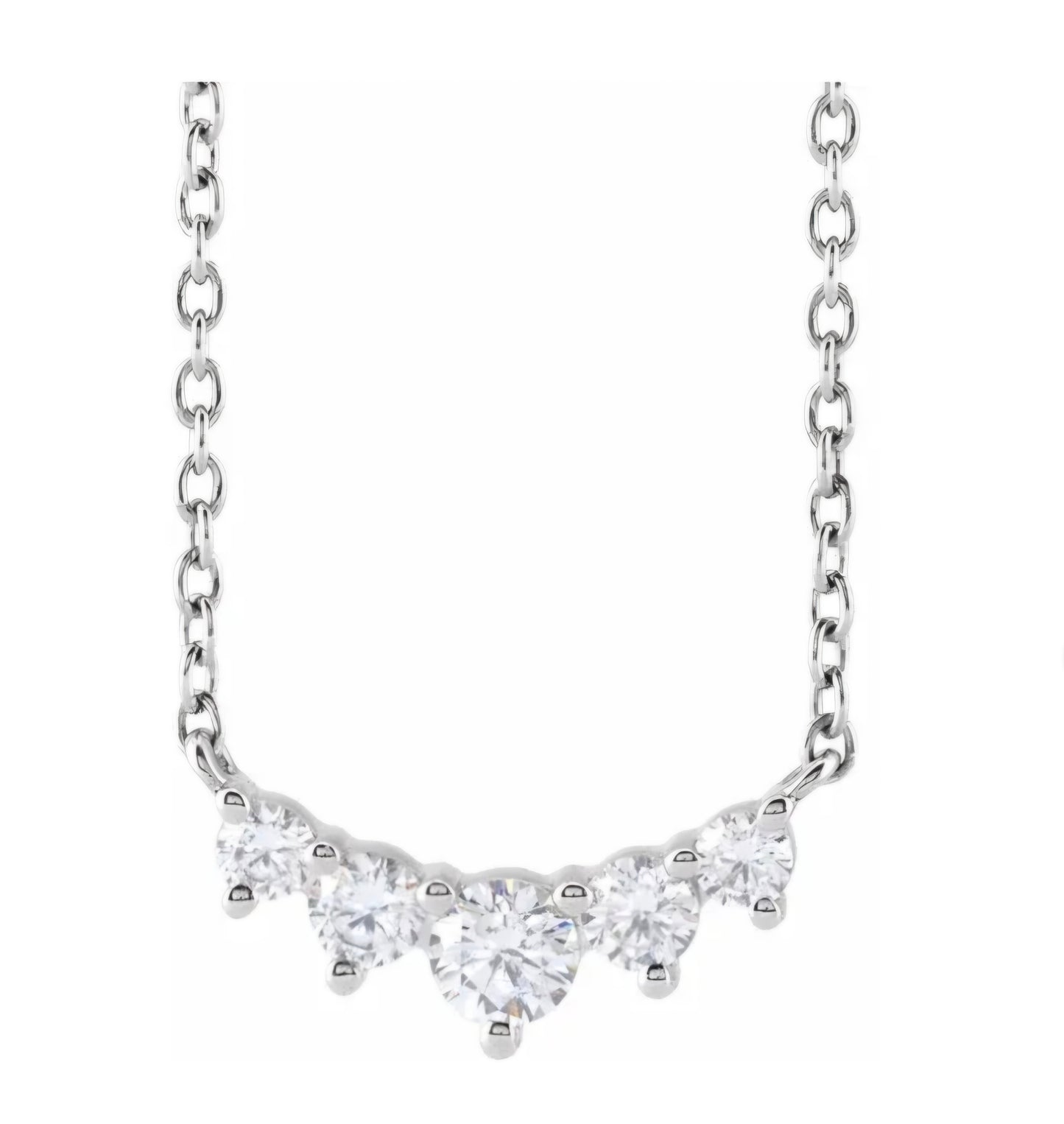 1/3 CTW Lab-Grown Diamond Graduated 18" Necklace 14K