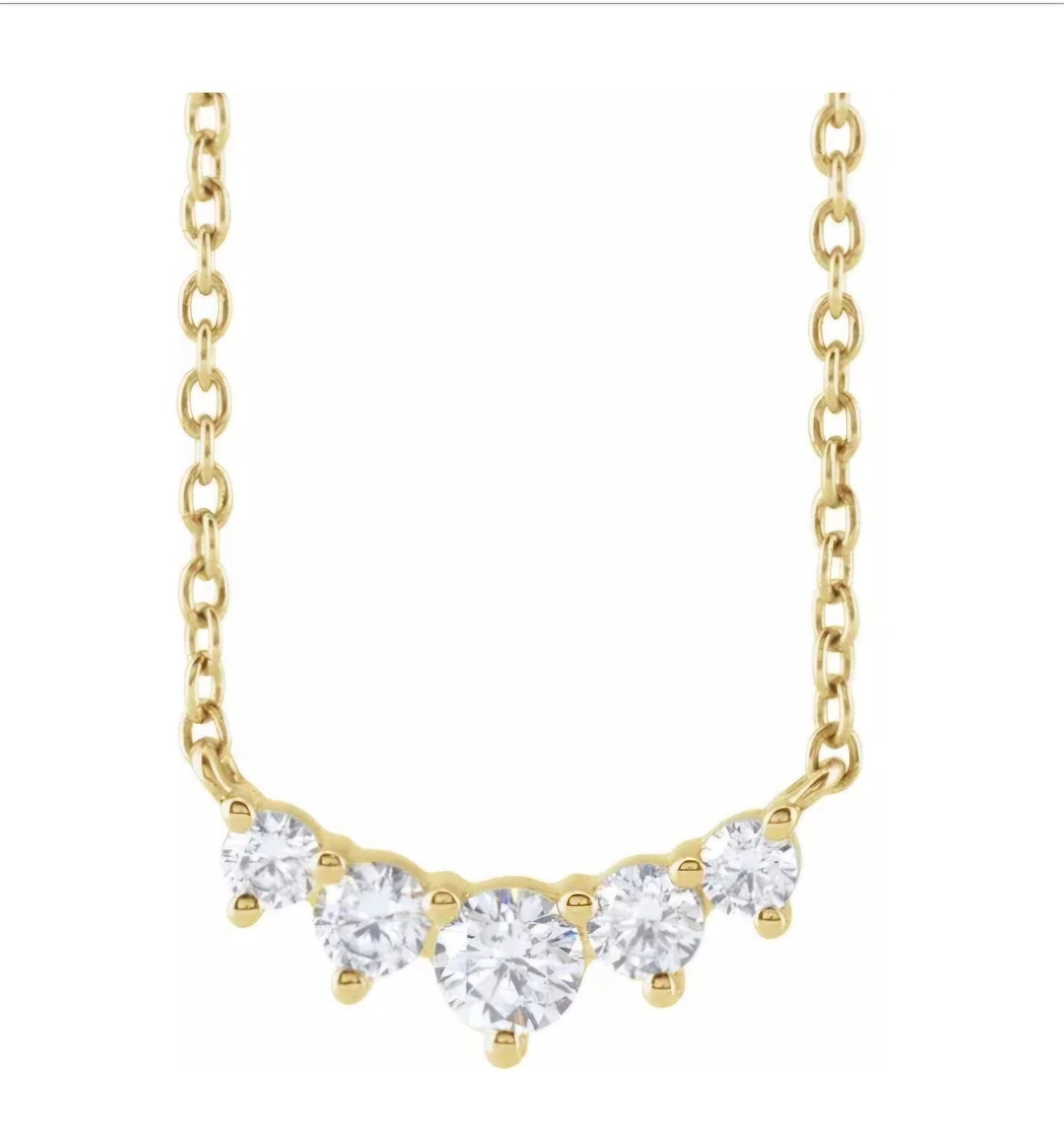 1/3 CTW Lab-Grown Diamond Graduated 18" Necklace 14K