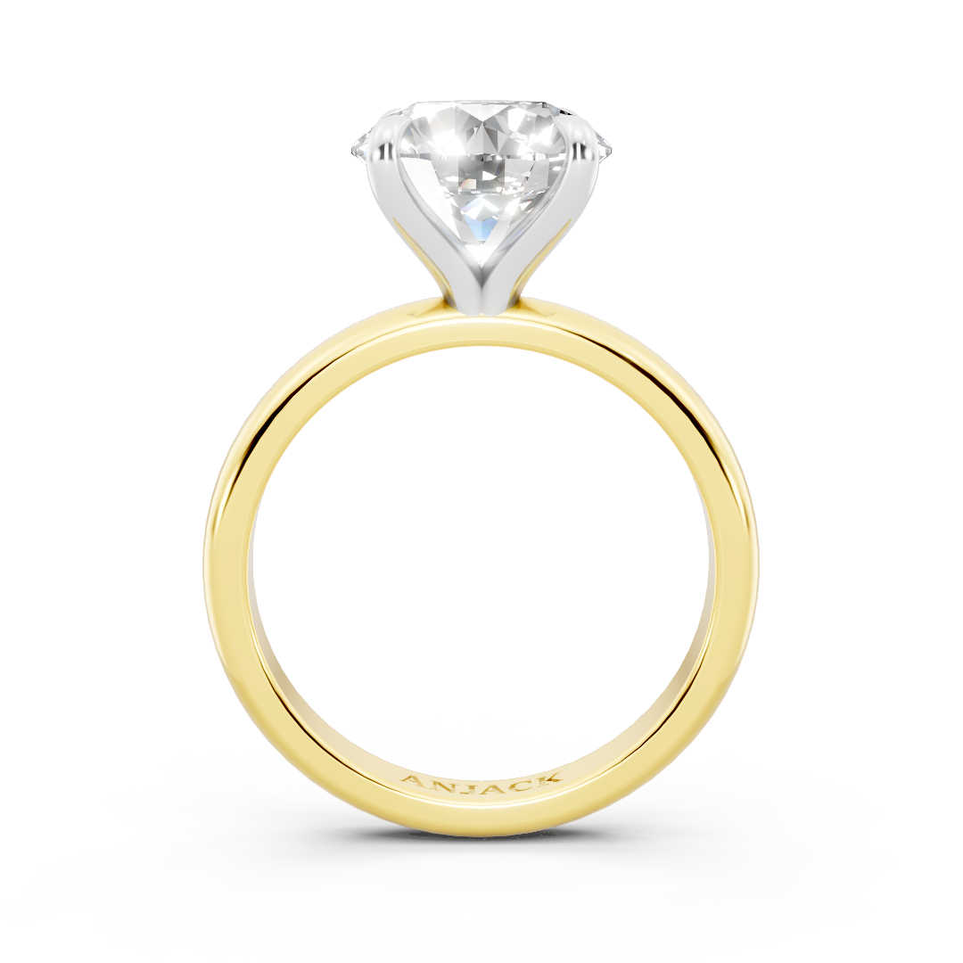 3ct Round LAB Diamond Signature Ring 14K