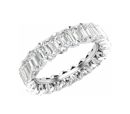 5 1/3 CTW Emerald Cut Diamond Eternity Band 14K