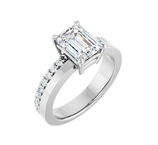 2 CTW Emerald Cut Diamond Engagement