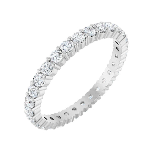 2 mm Round Eternity Band 14K