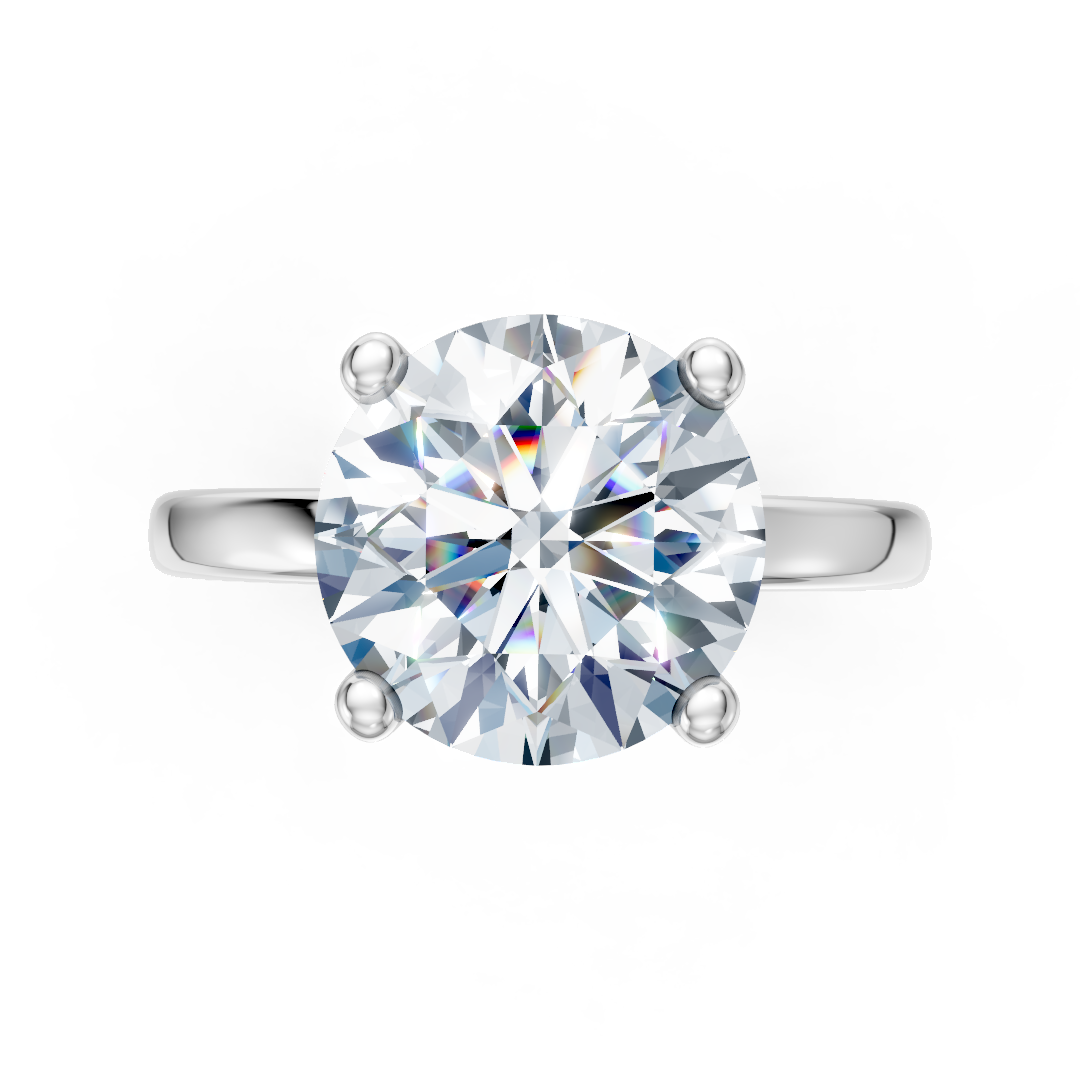 2CT Round Lucida Style Signature Engagement Ring