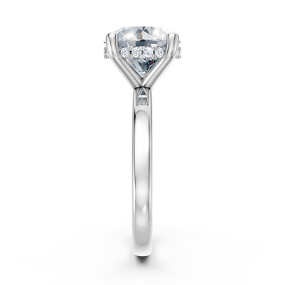 2CT Round Lucida Style Signature Engagement Ring